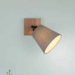 Grøn Michel vægspot med stofskærm^JUST LIGHT. GmbH Online