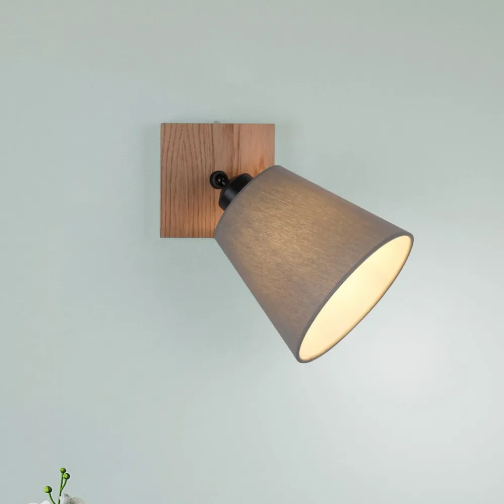 Grøn Michel vægspot med stofskærm^JUST LIGHT. GmbH Online