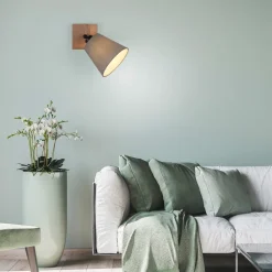 Grøn Michel vægspot med stofskærm^JUST LIGHT. GmbH Online