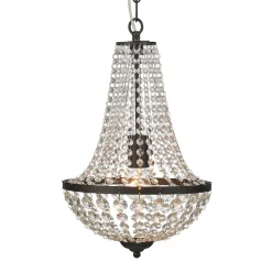 Markslöjd Gränsö lysekrone, sort, IP20, Ø 30 cm