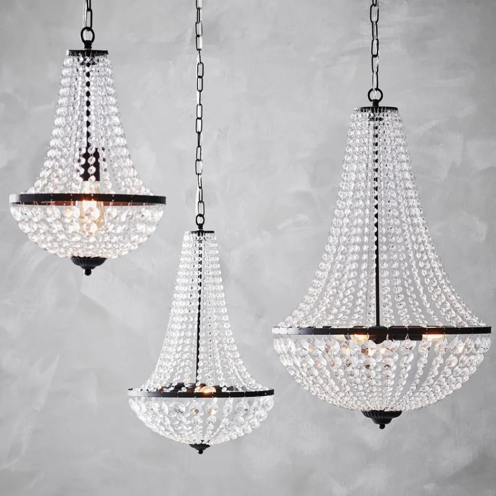 Markslöjd Gränsö lysekrone, sort, IP20, Ø 30 cm