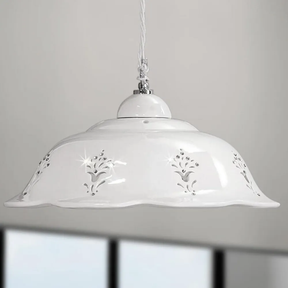 Ceramiche Guiliano hængelampe med keramikskærm, 36,5 cm