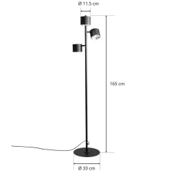 Gulvlampe 1047, 3 lyskilder, sort^ALDEX Sale