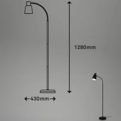 Briloner Gulvlampe 1474015 af metal i sort