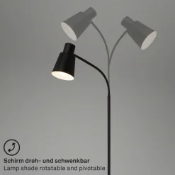 Briloner Gulvlampe 1474015 af metal i sort