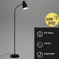 Briloner Gulvlampe 1474015 af metal i sort