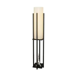 Gulvlampe 8125, sort/hvid, metal/lærred, højde 130 cm^Opviq