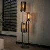 Gulvlampe Alma, 3 lyskilder, sort, metal, drejelig netskærm^Zijlstra Clearance