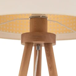 Duolla Gulvlampe Boho, treben creme-hvid/rattan