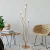 Opviq Gulvlamper>Gulvlampe Bonibon 13237 guldfarvet metal højde 160 cm 5 lyskilder.