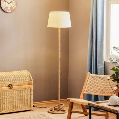 Gulvlampe Corda med stofskærm og tykt reb^ONLI Clearance