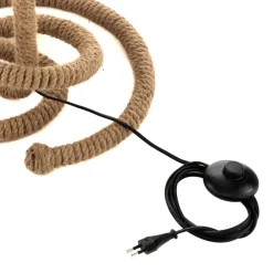 Gulvlampe Corda med stofskærm og tykt reb^ONLI Clearance