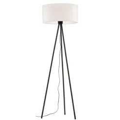 Gulvlampe Corralee i sort og hvid^BRITOP