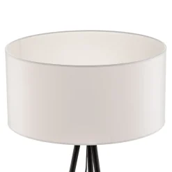 Gulvlampe Corralee i sort og hvid^BRITOP