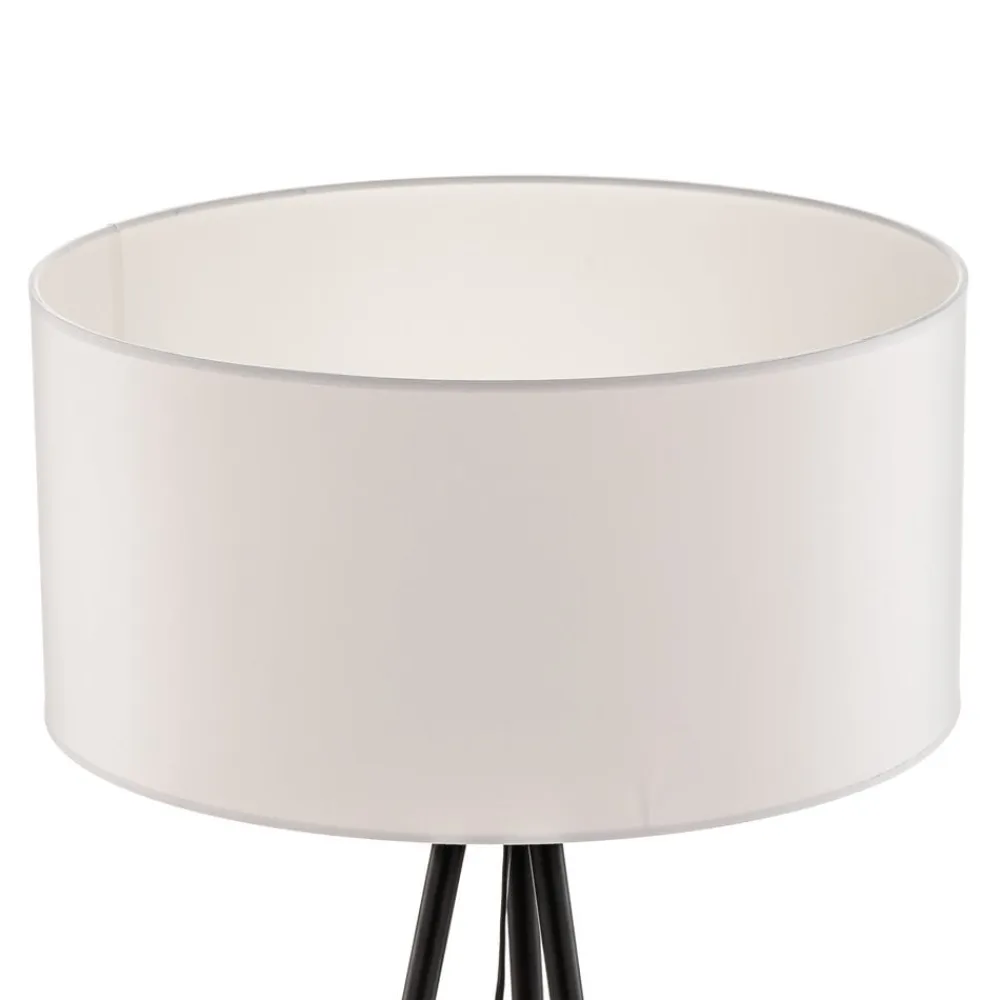 Gulvlampe Corralee i sort og hvid^BRITOP