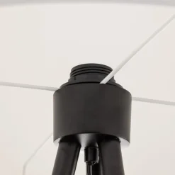 Gulvlampe Corralee i sort og hvid^BRITOP