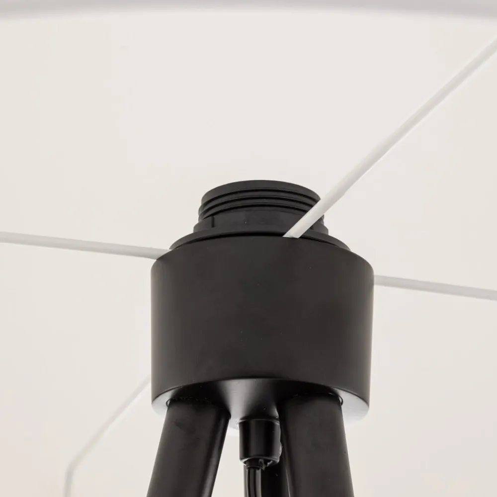 Gulvlampe Corralee i sort og hvid^BRITOP