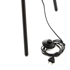 Gulvlampe Corralee i sort og hvid^BRITOP