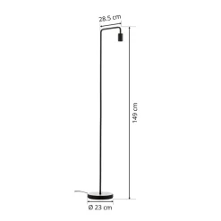 Gulvlampe Diallo uden skærm mat sort^Trio Lighting Discount