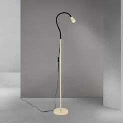 ORION Gulvlamper|Gulvlamper>Gulvlampe Dotty, khaki, højde 145 cm, fleksibel arm, GU10