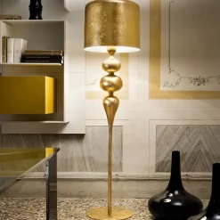 Gulvlampe Eva STL3+1, guld^Masiero Sale