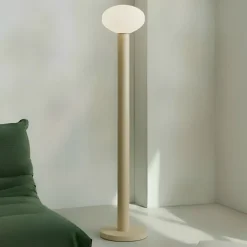 ALDEX Gulvlamper>Gulvlampe Flo, beige, højde 138 cm, 1 lyskilde, glas