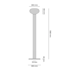 ALDEX Gulvlampe Flo, grøn, højde 138 cm, 1 lyskilde, glas