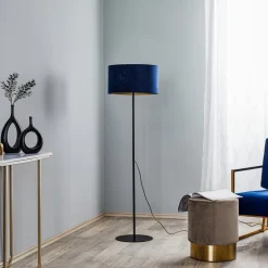 Gulvlampe Golden Roller mørkeblå/guld^Duolla New