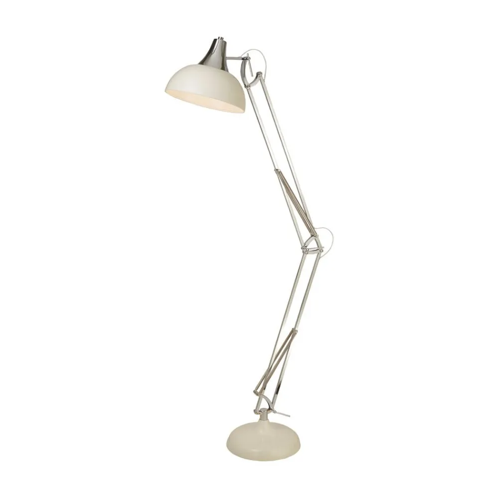 Searchlight Gulvlampe Goliath, creme, metal, E27, 170 cm, justerbar