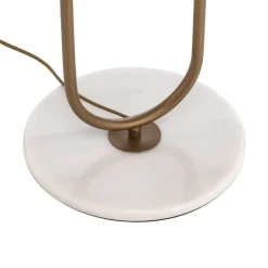 Avonni Gulvlampe LM-9112-1E, marmorfod, tekstilskærm