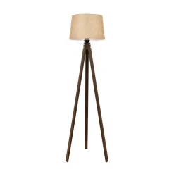 Gulvlampe LM-65214-1E med trebenet af træ^Avonni