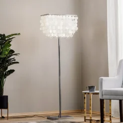 Gulvlampe Makani, krom, med muslingedekor^ONLI Outlet