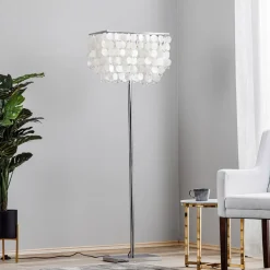 Gulvlampe Makani, krom, med muslingedekor^ONLI Outlet