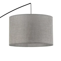 TK Lighting Gulvlampe Moby Gray med tekstilskærm