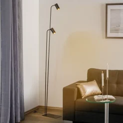 Nowodvorski Lighting Gulvlampe Mono II, 2 lyskilder, sort