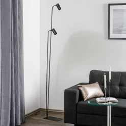 Nowodvorski Lighting Gulvlampe Mono II, 2 lyskilder, sort