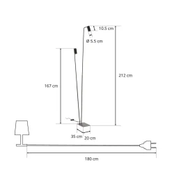 Gulvlampe Mono II, 2 lyskilder, sort/guld^Nowodvorski Lighting Best