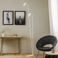 Nowodvorski Lighting Gulvlampe Mono II, 2 lyskilder, hvid