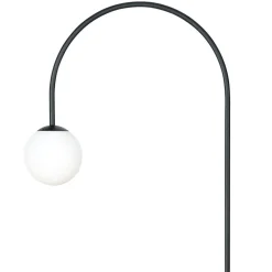 Gulvlampe Nova, glas/metal, sort/hvid, højde 155 cm^Domiluce Hot