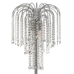 Gulvlampe Pioggia med krystalregn, krom^ONLI Clearance