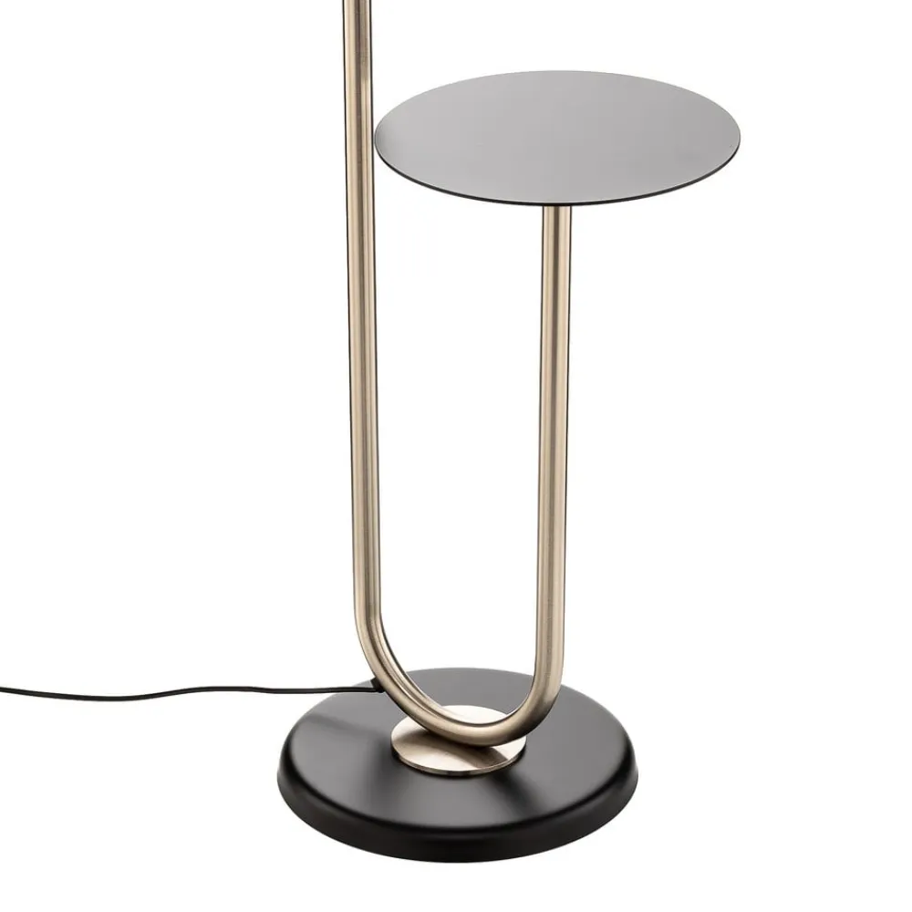 ONLI Gulvlamper>Gulvlampe Pongo med stofskærm og hylde