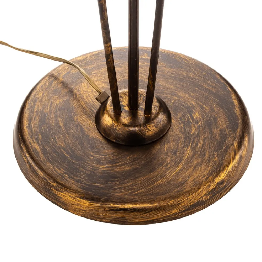 ONLI Gulvlamper>Gulvlampe Quercia, stofskærm og egeblade