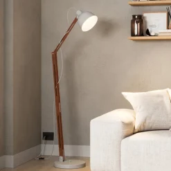 Lamkur Gulvlamper|Gulvlamper>Gulvlampe Skansen, justerbar, grå