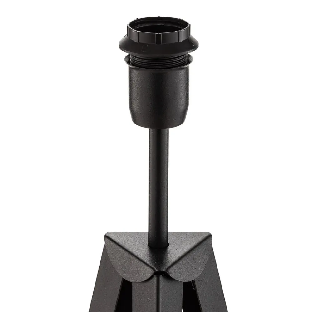 Domiluce Gulvlampe Tago, treben, skærm sort/guld