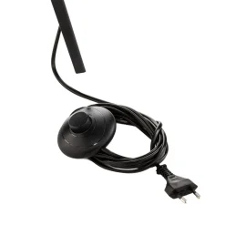 Domiluce Gulvlampe Tago, treben, skærm sort/guld