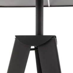 Euluna Gulvlampe Tago, treben, skærm sort/sølv