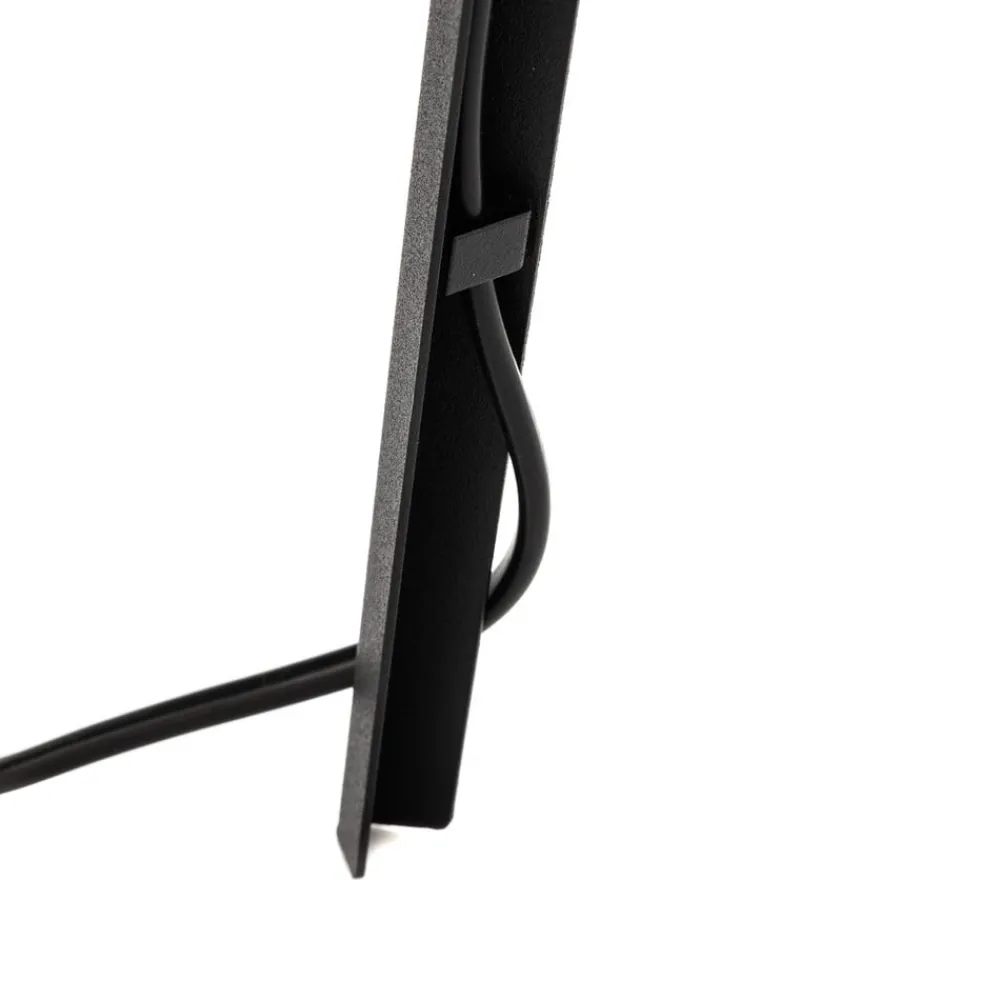 Euluna Gulvlampe Tago, treben, skærm sort/sølv