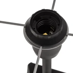 Euluna Gulvlampe Tago, treben, skærm sort/sølv