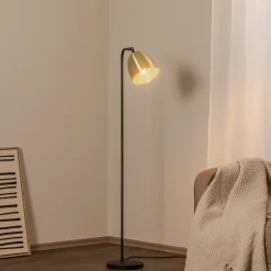 Gulvlampe Tattoo 4091 antik guld/sort, metal Højde 120 cm^Opviq Best