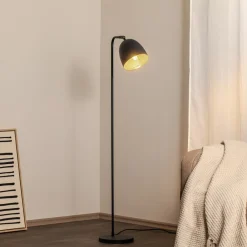 Opviq Gulvlamper>Gulvlampe Tattoo 4090, sort, metal, højde 120 cm